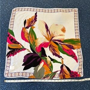 A New Day Cream and Purple Patterned Scarf